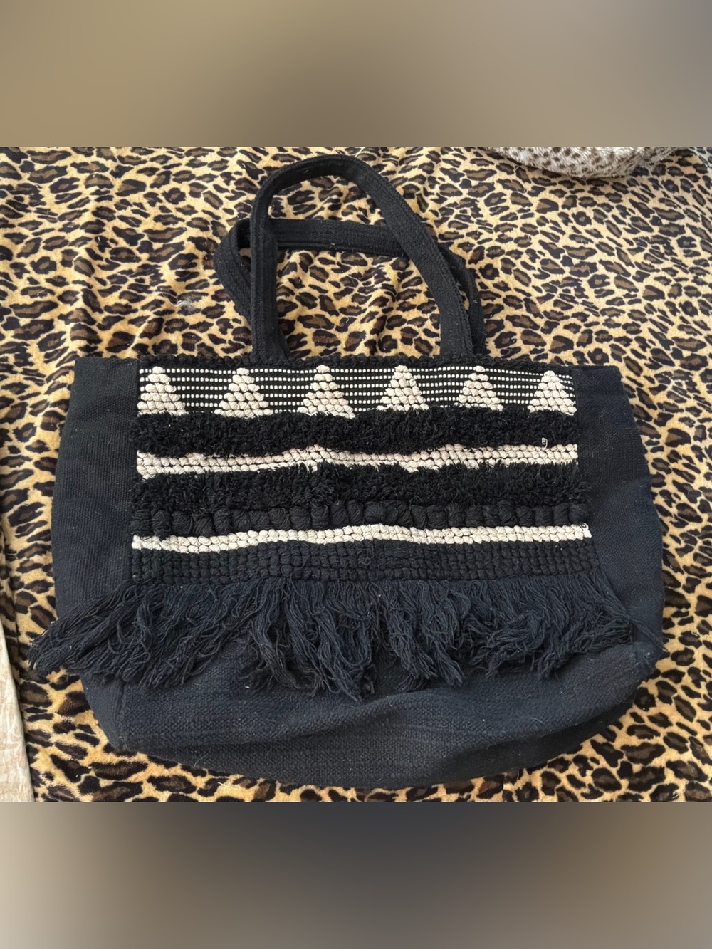 AMUSE SOCIETY.. Woven Fringe Tote Bag